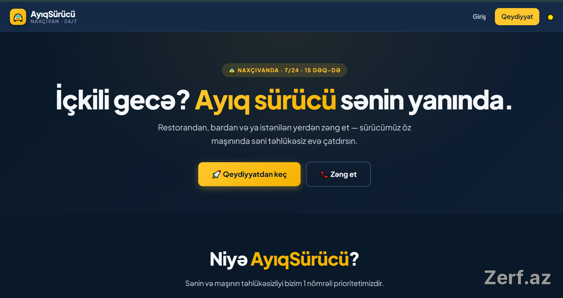 Ayıq Sürücü Biznesi satılır
